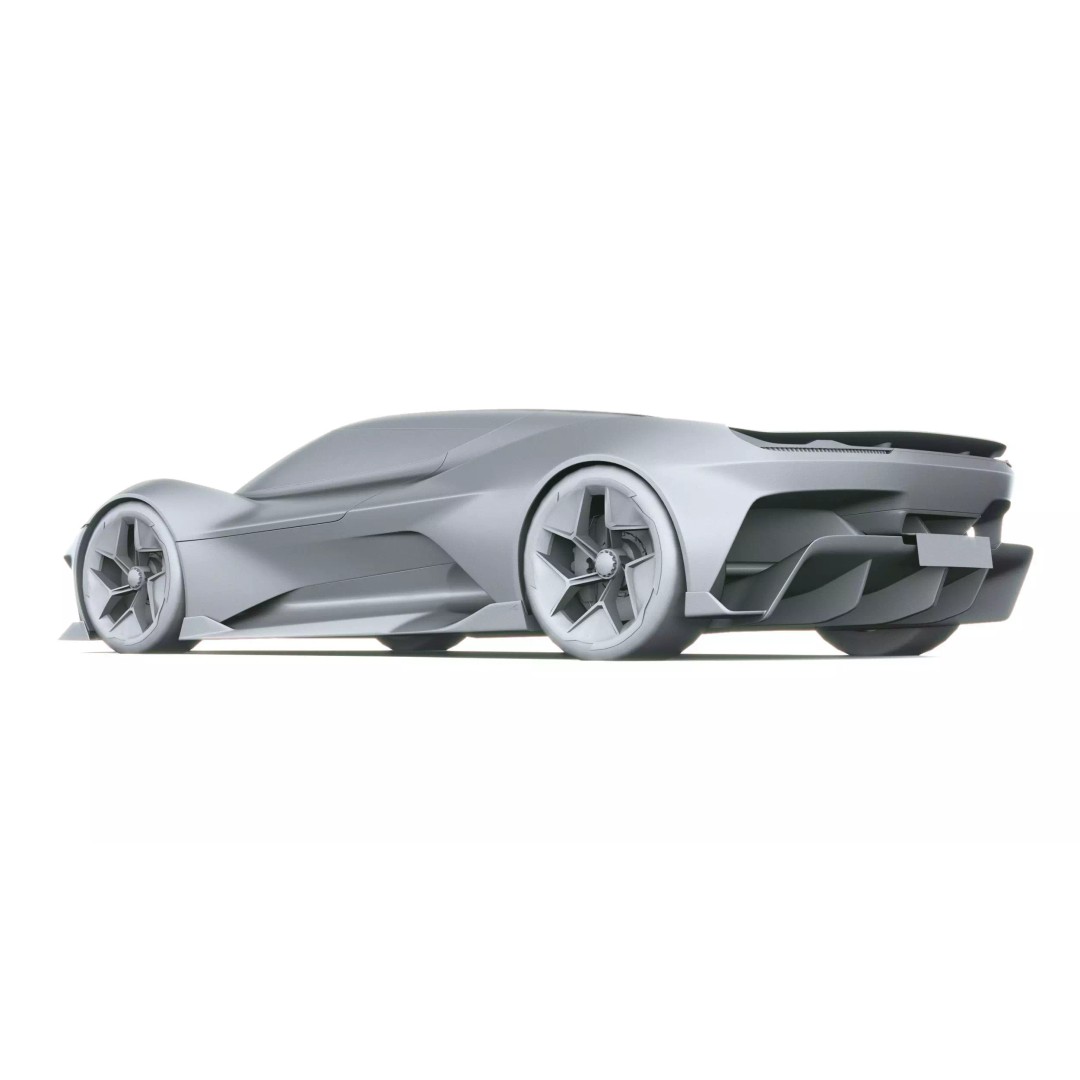Corvette CX Concept 2025 3D Model – Low Poly Game Asset, FBX, OBJ - View 23