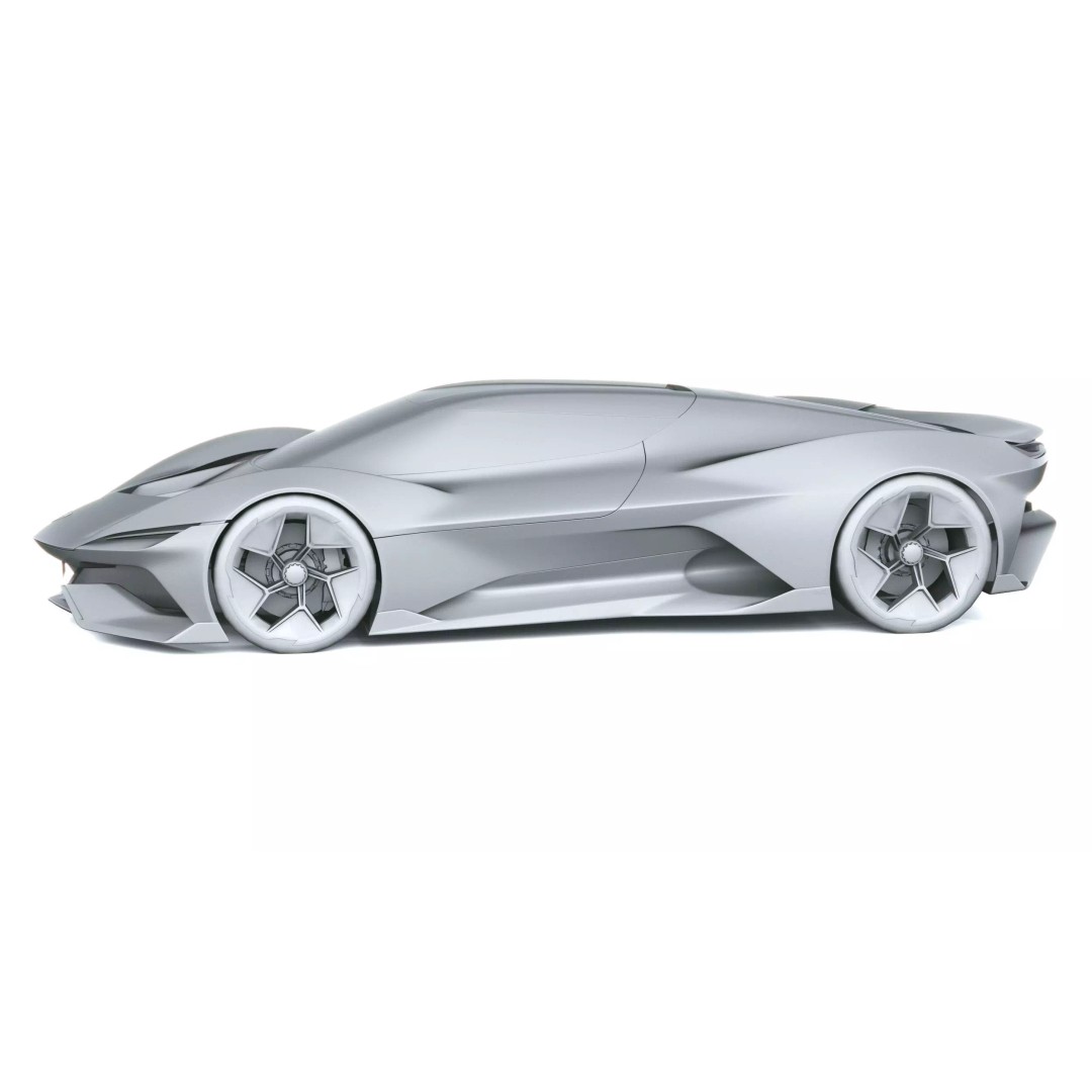 Corvette CX Concept 2025 3D Model – Low Poly Game Asset, FBX, OBJ - View 24
