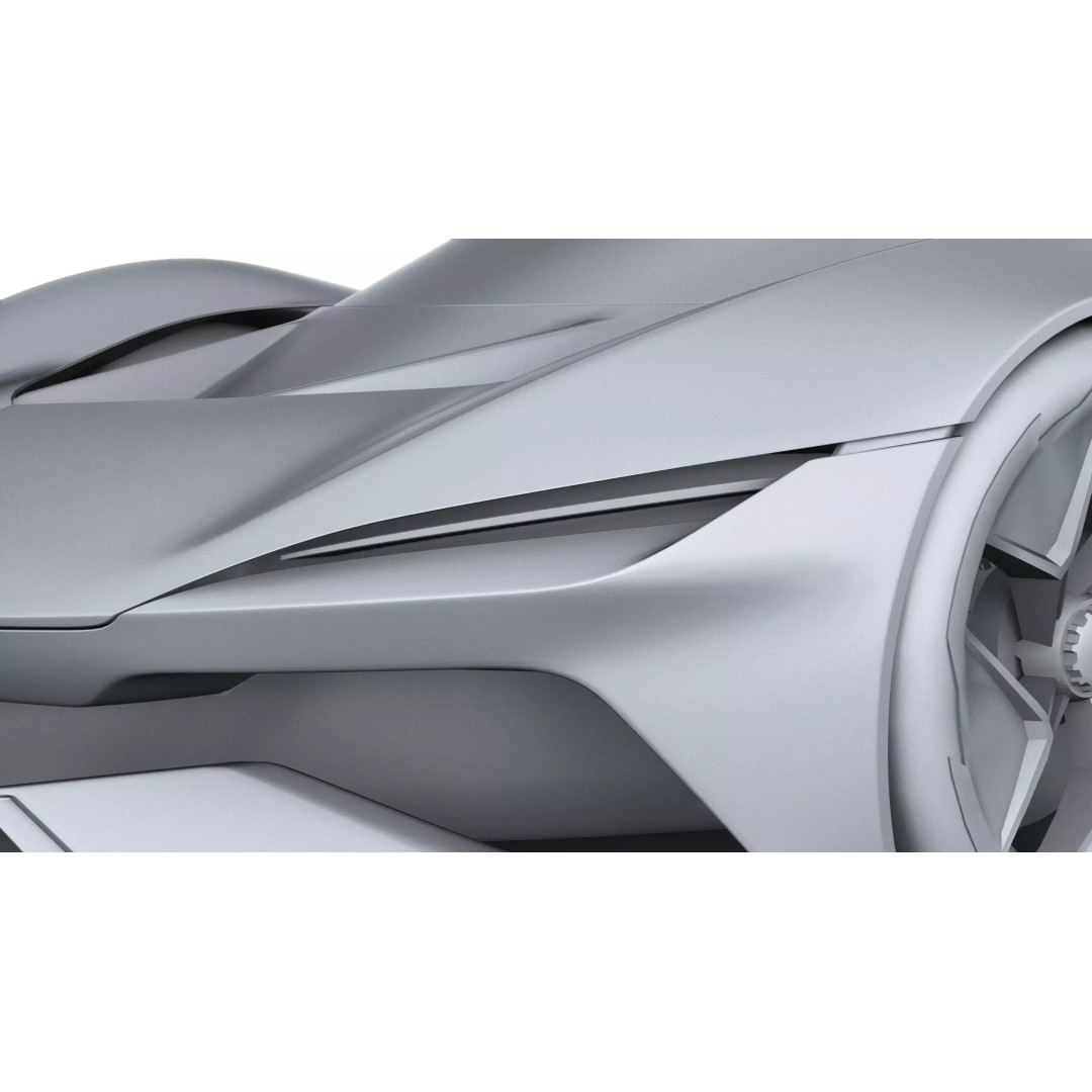 Corvette CX Concept 2025 3D Model – Low Poly Game Asset, FBX, OBJ - View 25