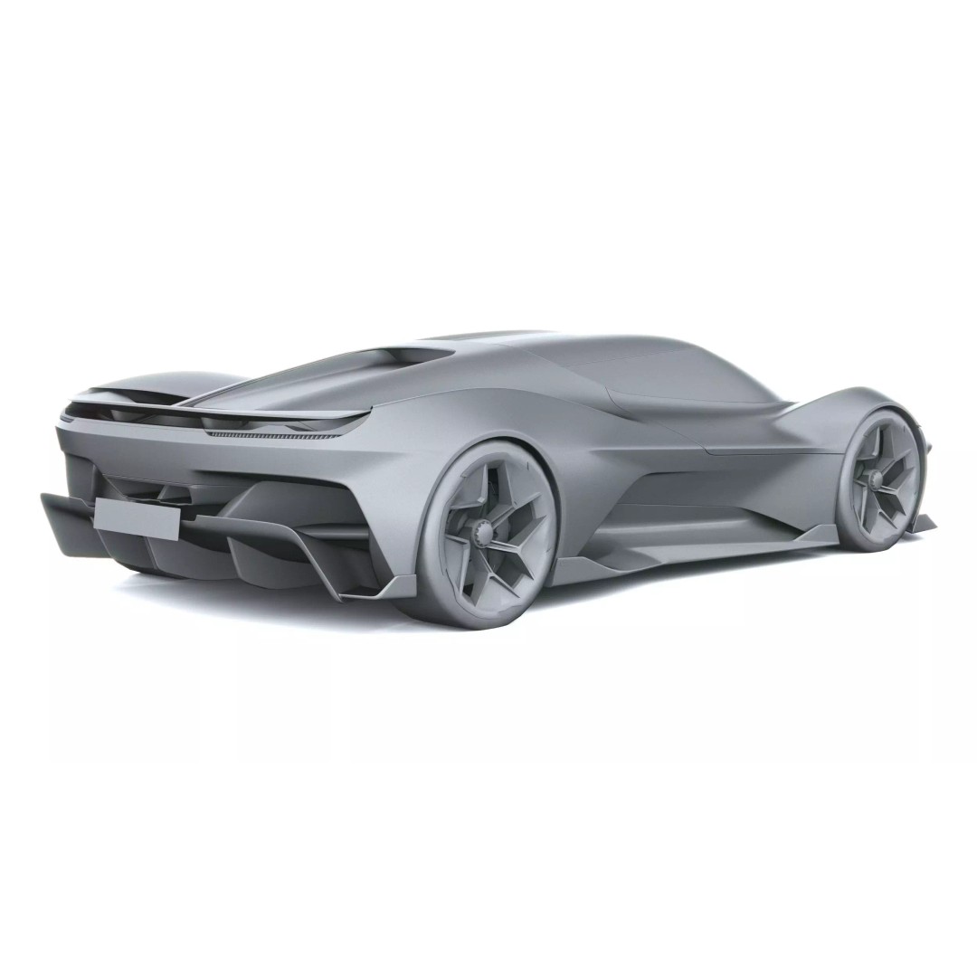 Corvette CX Concept 2025 3D Model – Low Poly Game Asset, FBX, OBJ - View 27