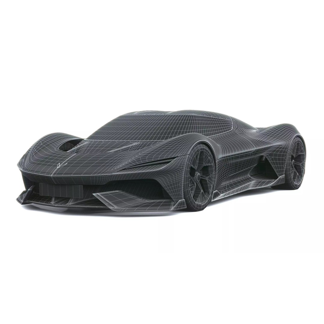 Corvette CX Concept 2025 3D Model – Low Poly Game Asset, FBX, OBJ - View 29