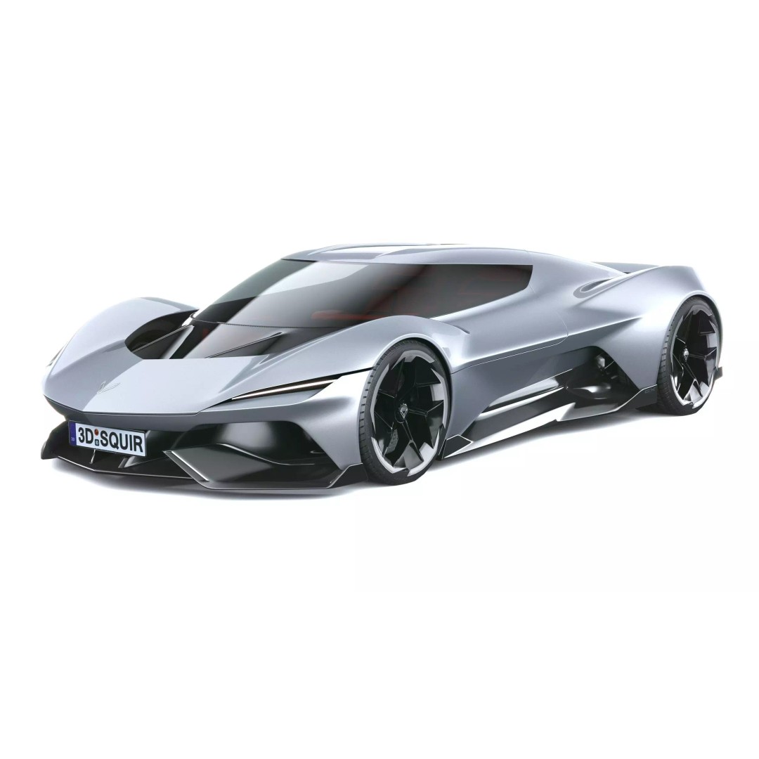 Corvette CX Concept 2025 3D Model – Low Poly Game Asset, FBX, OBJ - View 3
