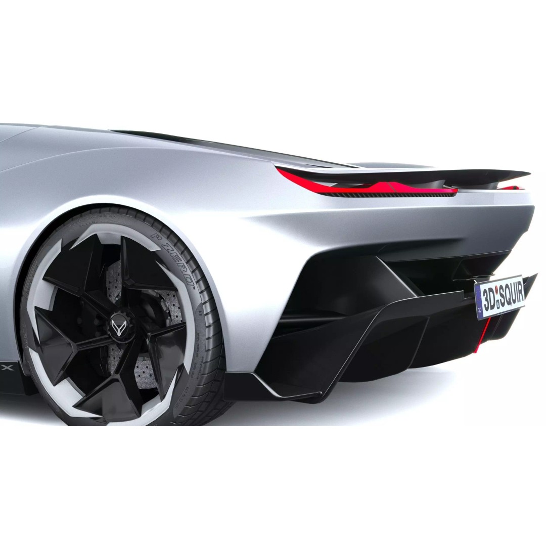 Corvette CX Concept 2025 3D Model – Low Poly Game Asset, FBX, OBJ - View 8