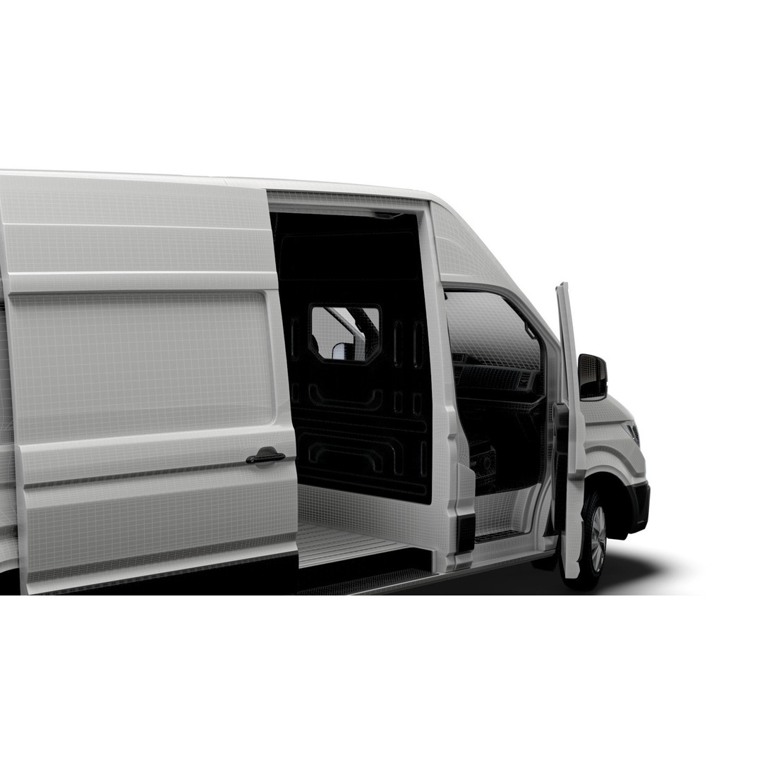 VW Crafter Panel Van 3D Model – High Quality Interior, FBX, OBJ