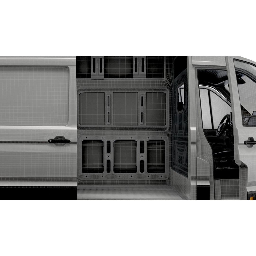 VW Crafter Panel Van 3D Model – High Quality Interior, FBX, OBJ - View 23