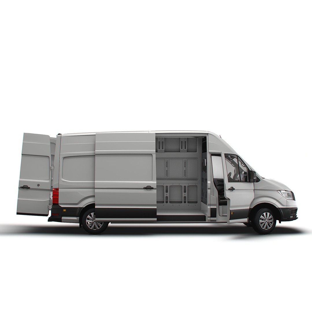 VW Crafter Panel Van 3D Model – High Quality Interior, FBX, OBJ - View 4