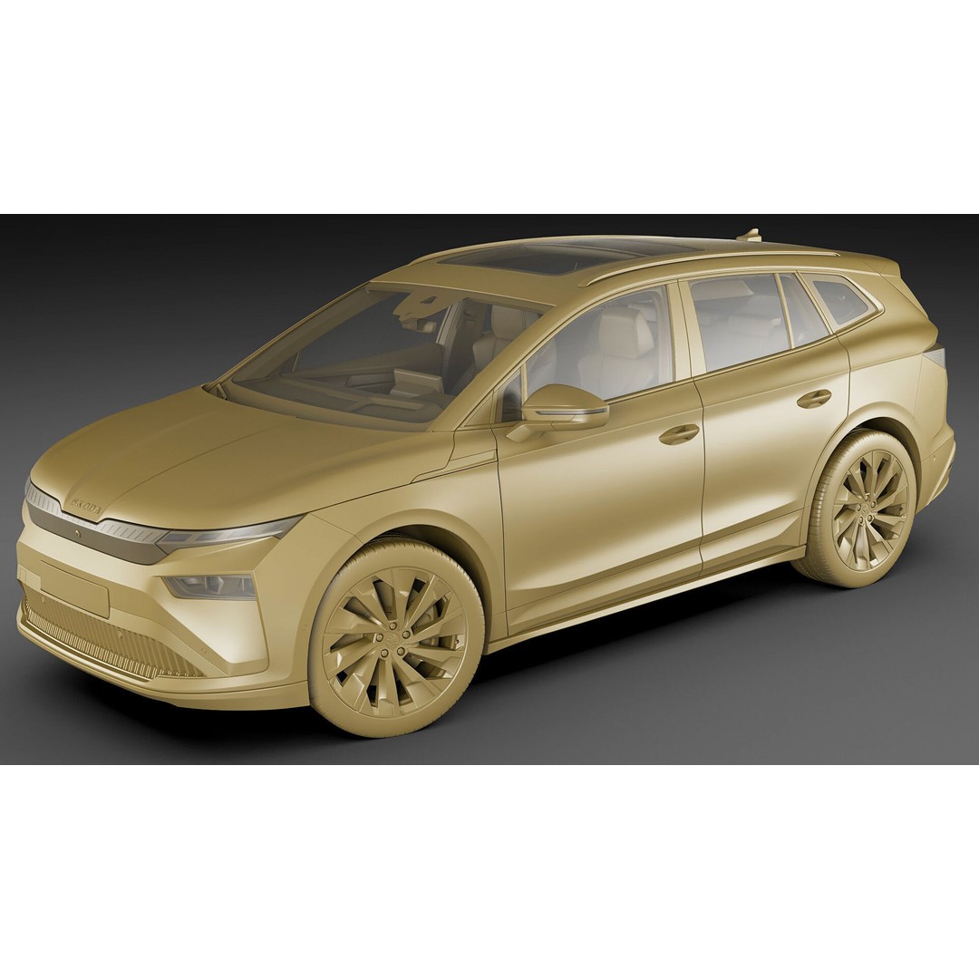 Skoda Enyaq 2025 3D Model – Detailed SUV Asset, FBX, OBJ, Blender - View 22