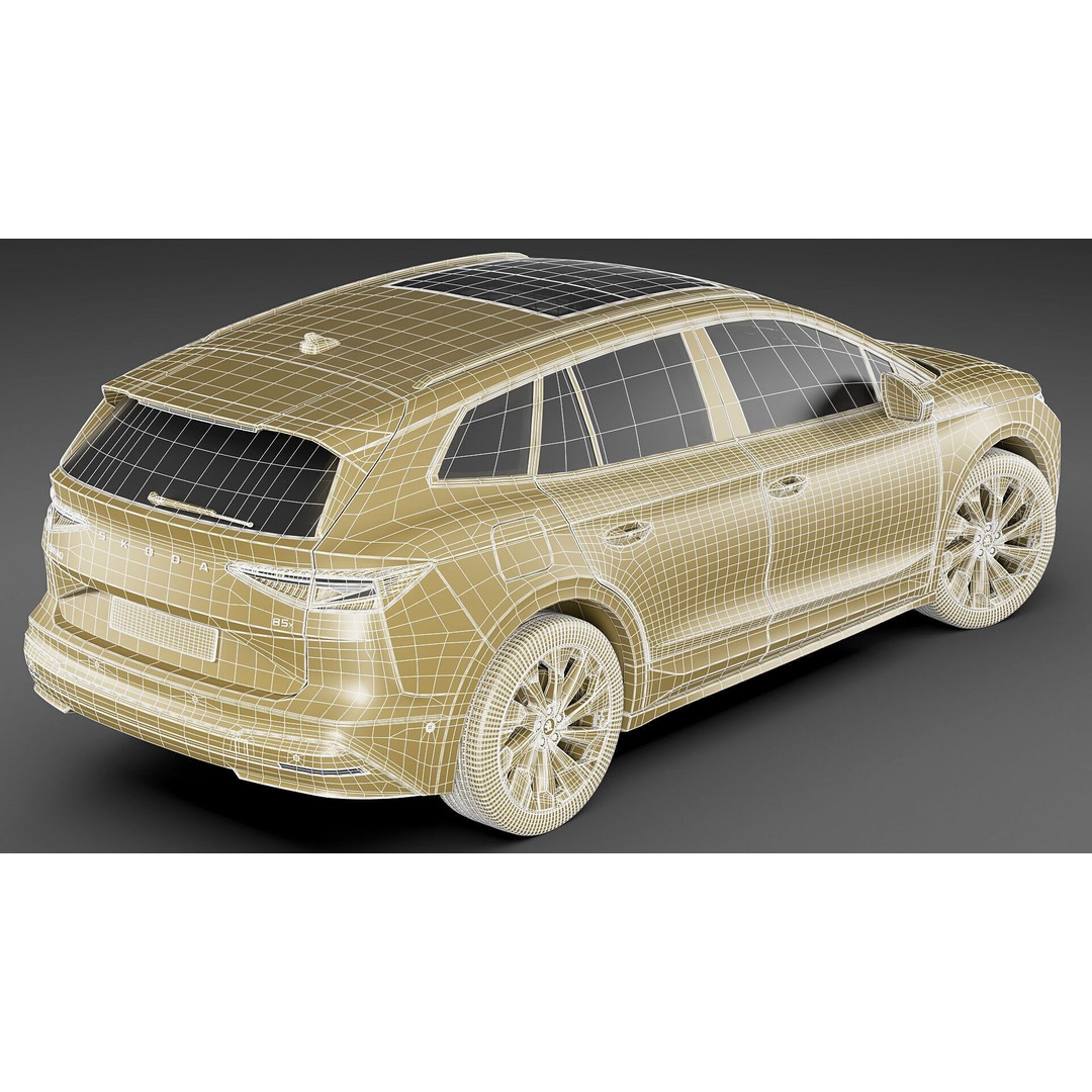 Skoda Enyaq 2025 3D Model – Detailed SUV Asset, FBX, OBJ, Blender - View 28