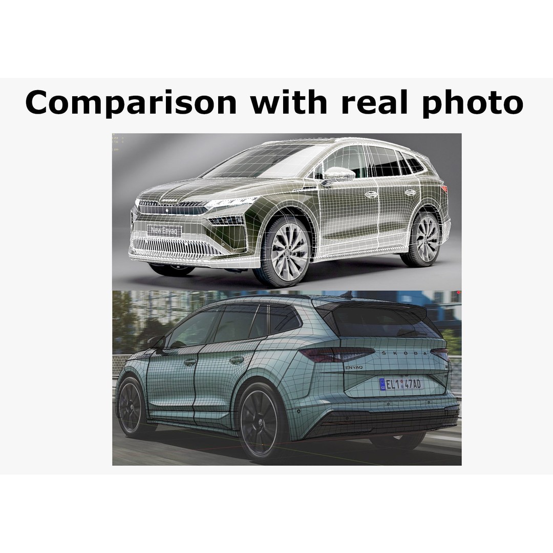 Skoda Enyaq 2025 3D Model – Detailed SUV Asset, FBX, OBJ, Blender - View 30