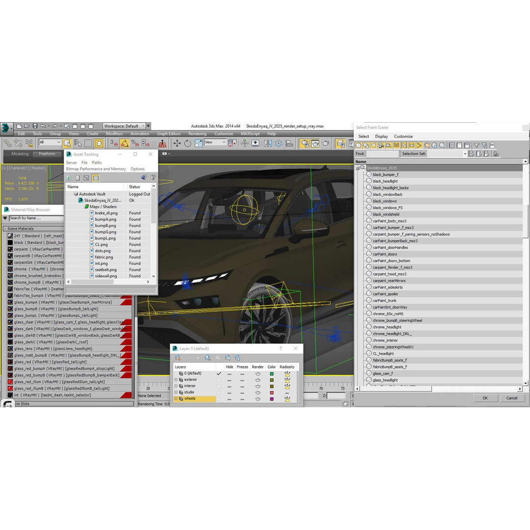 Skoda Enyaq 2025 3D Model – Detailed SUV Asset, FBX, OBJ, Blender - View 31