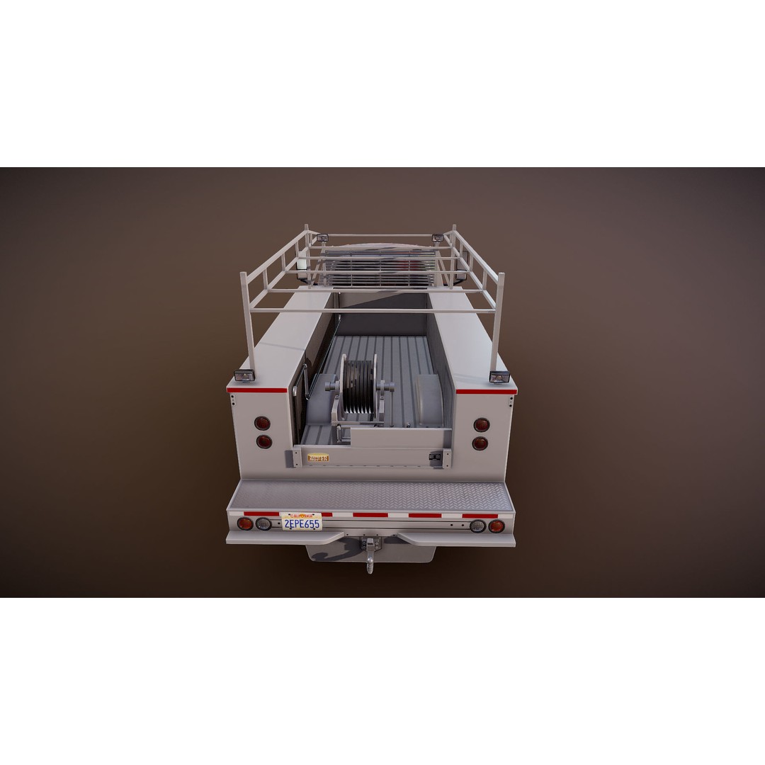 Industrial Service Truck 3D Model – Low Poly Game Ready Asset, FBX - View 27
