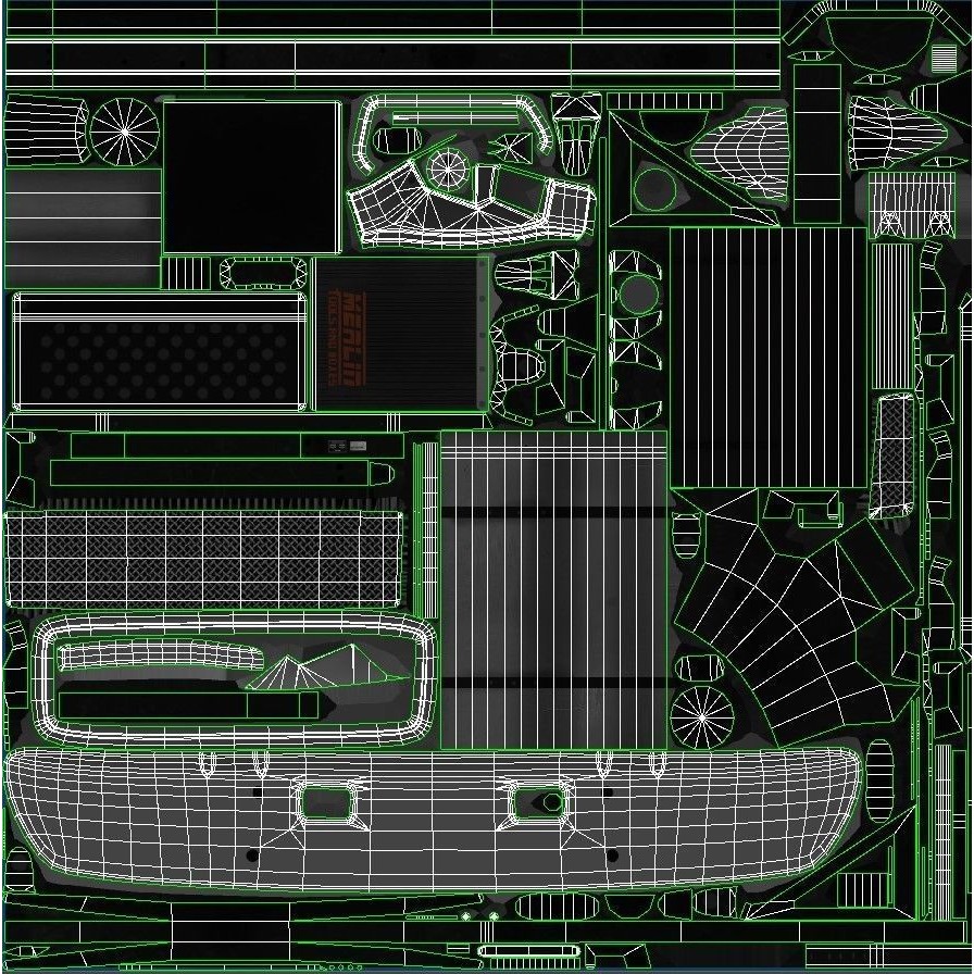 Industrial Service Truck 3D Model – Low Poly Game Ready Asset, FBX - View 44