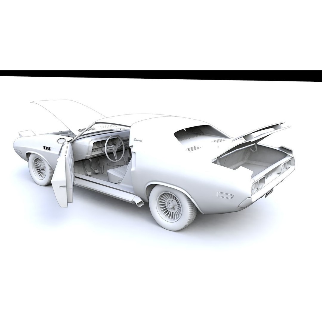 Dodge Diamante 1970 3D Model – High Poly Antique Car, FBX, OBJ