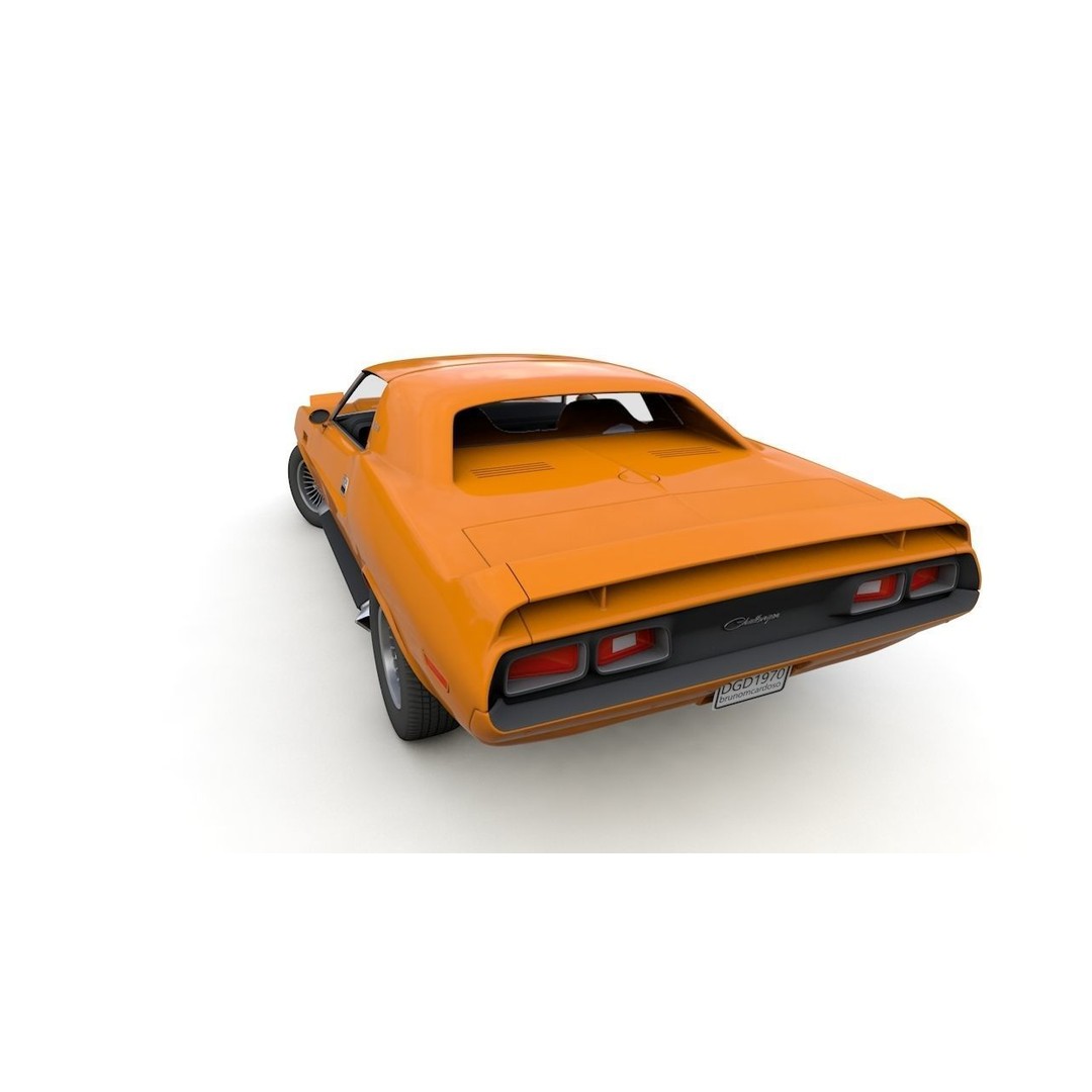 Dodge Diamante 1970 3D Model – High Poly Antique Car, FBX, OBJ - View 15