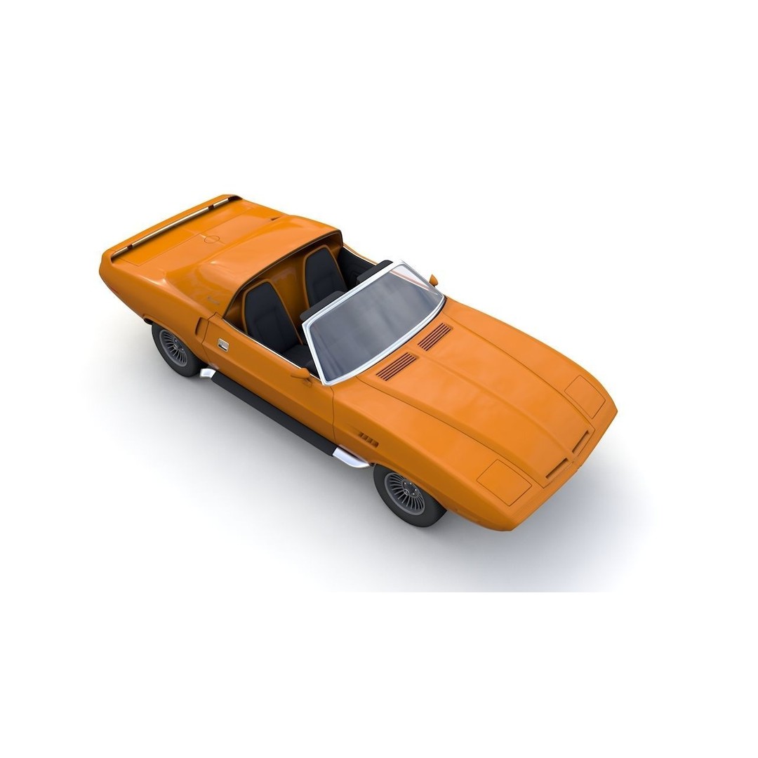 Dodge Diamante 1970 3D Model – High Poly Antique Car, FBX, OBJ - View 19