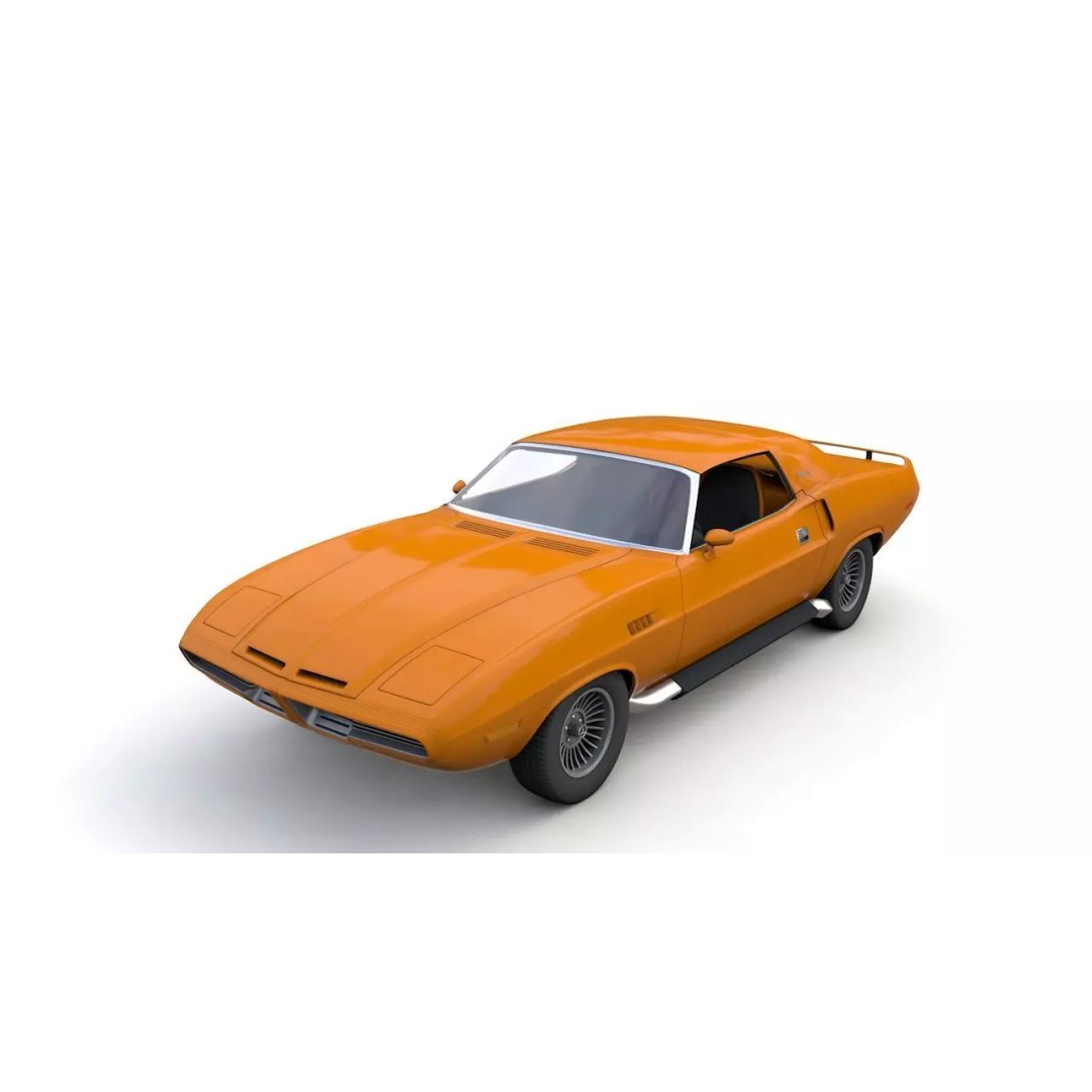 Dodge Diamante 1970 3D Model – High Poly Antique Car, FBX, OBJ - View 2