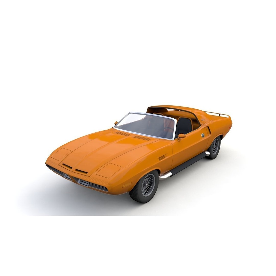 Dodge Diamante 1970 3D Model – High Poly Antique Car, FBX, OBJ - View 20