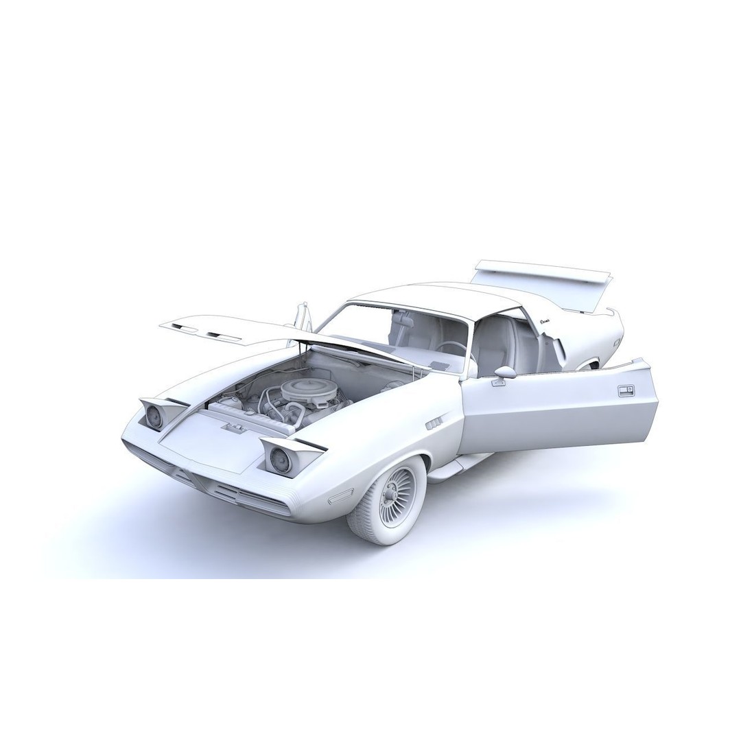 Dodge Diamante 1970 3D Model – High Poly Antique Car, FBX, OBJ - View 24