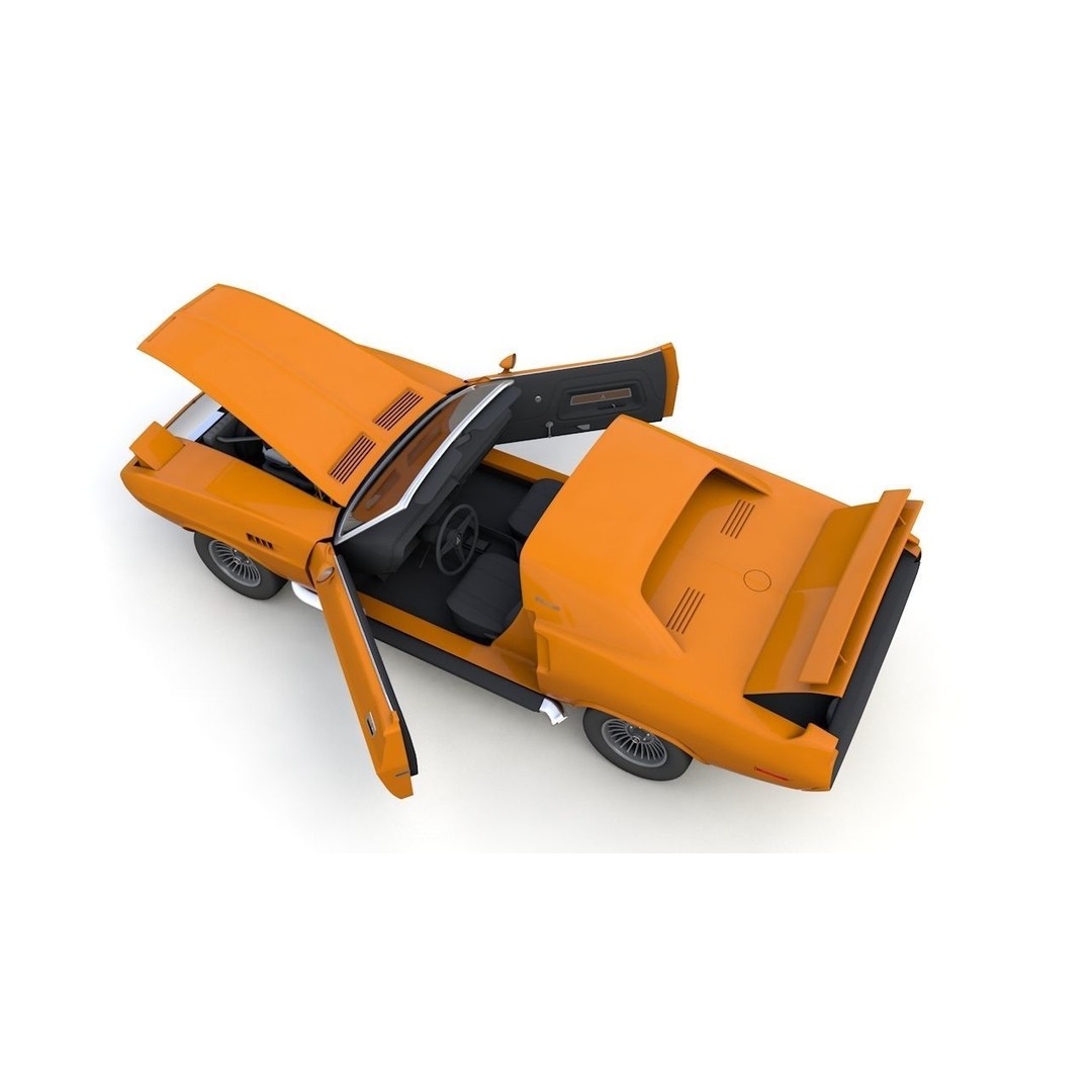 Dodge Diamante 1970 3D Model – High Poly Antique Car, FBX, OBJ - View 6