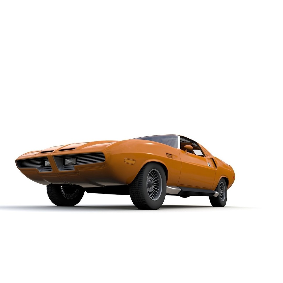 Dodge Diamante 1970 3D Model – High Poly Antique Car, FBX, OBJ - View 7