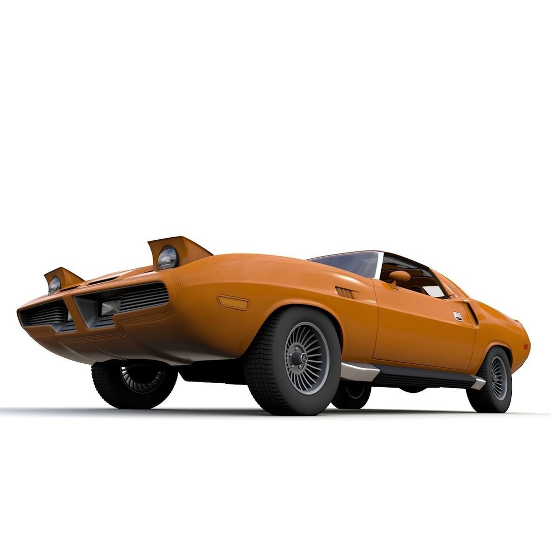Dodge Diamante 1970 3D Model – High Poly Antique Car, FBX, OBJ - View 8