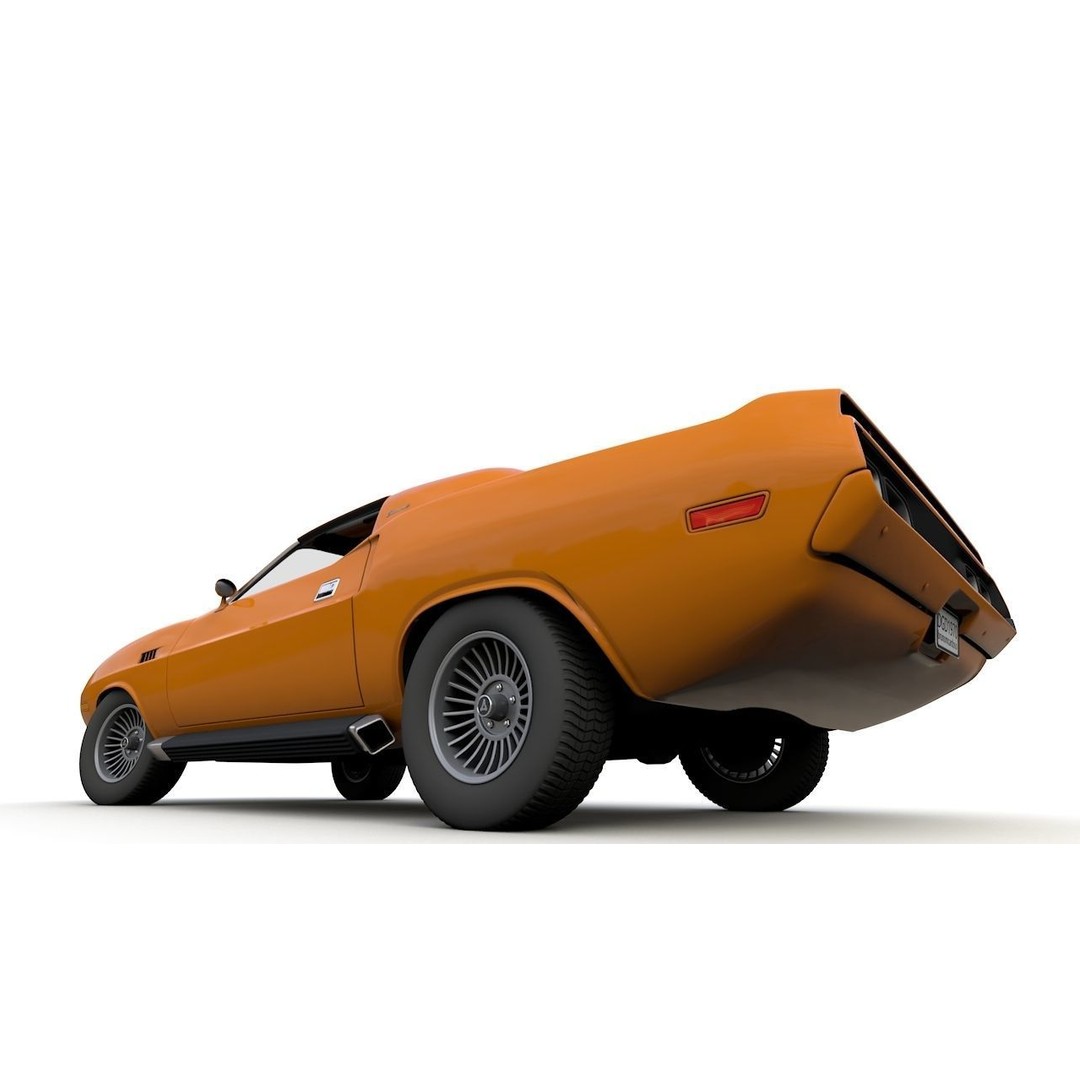 Dodge Diamante 1970 3D Model – High Poly Antique Car, FBX, OBJ - View 9