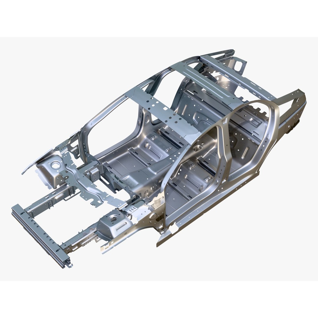 Car Frame Body Liftback Sedan M1 3D Model – Realistic Design, Blender & FBX Formats - View 3