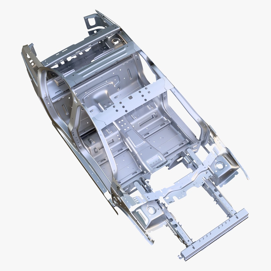 Car Frame Body Liftback Sedan M1 3D Model – Realistic Design, Blender & FBX Formats - View 5