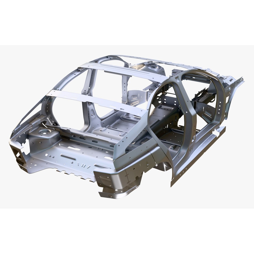 Car Frame Body Liftback Sedan M1 3D Model – Realistic Design, Blender & FBX Formats - View 7