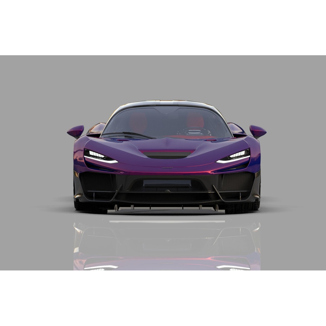 McLaren W1 2025 3D Model – High-Poly Interior, FBX, OBJ, Blender - View 10