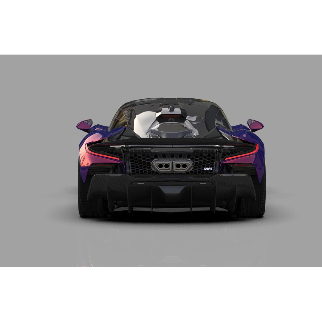 McLaren W1 2025 3D Model – High-Poly Interior, FBX, OBJ, Blender - View 11