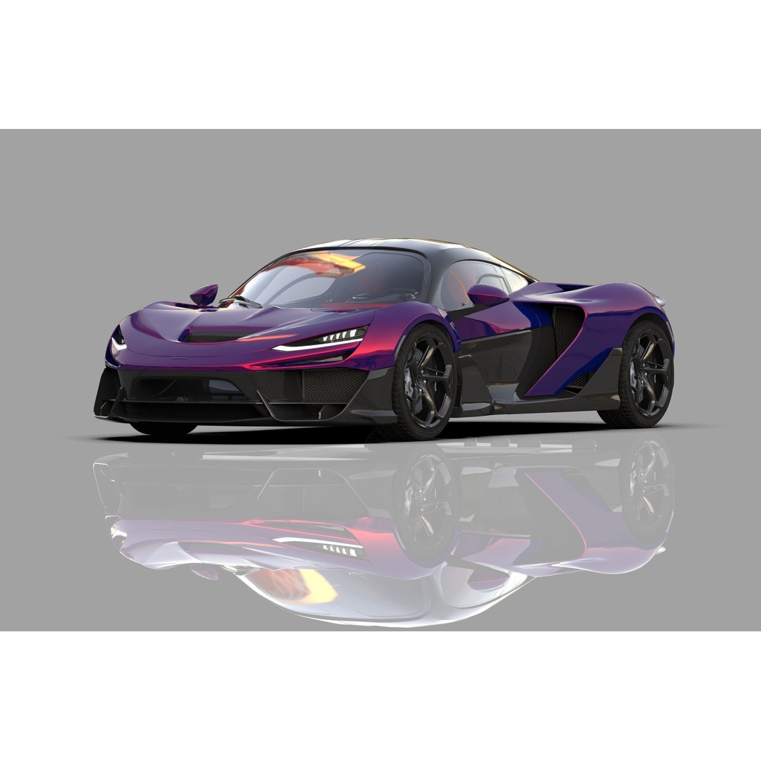 McLaren W1 2025 3D Model – High-Poly Interior, FBX, OBJ, Blender - View 12