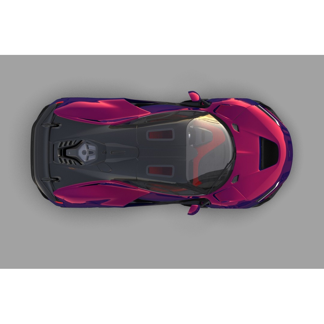 McLaren W1 2025 3D Model – High-Poly Interior, FBX, OBJ, Blender - View 14