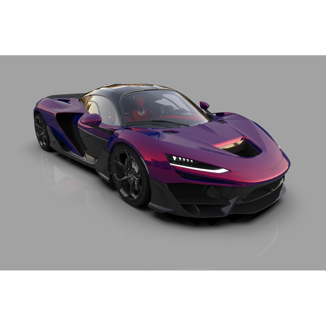 McLaren W1 2025 3D Model – High-Poly Interior, FBX, OBJ, Blender - View 15
