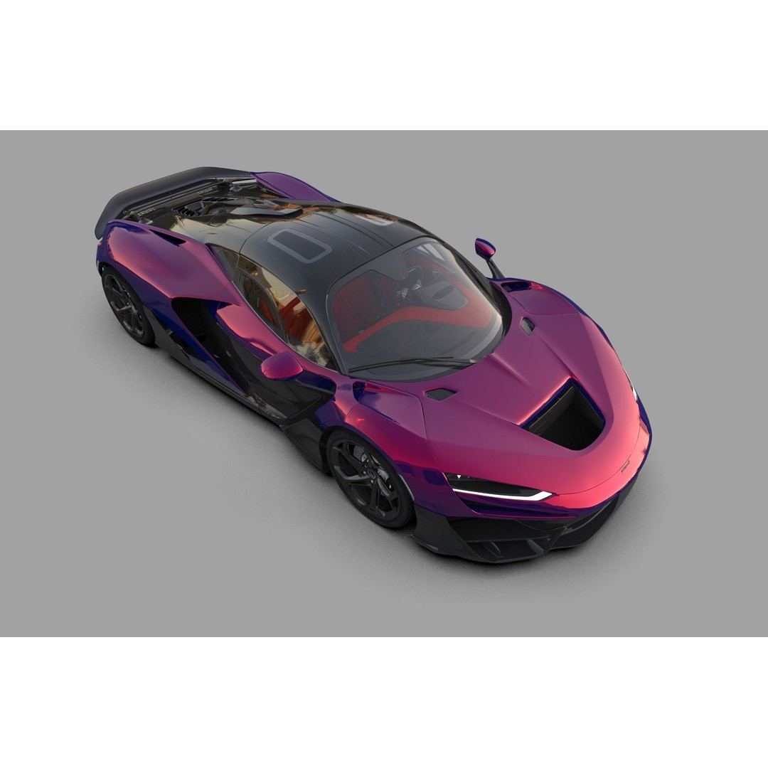 McLaren W1 2025 3D Model – High-Poly Interior, FBX, OBJ, Blender - View 17