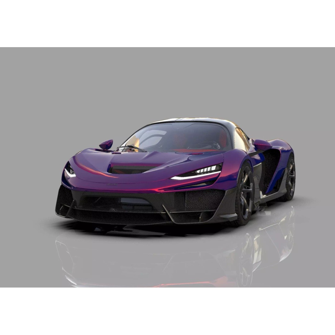 McLaren W1 2025 3D Model – High-Poly Interior, FBX, OBJ, Blender - View 2