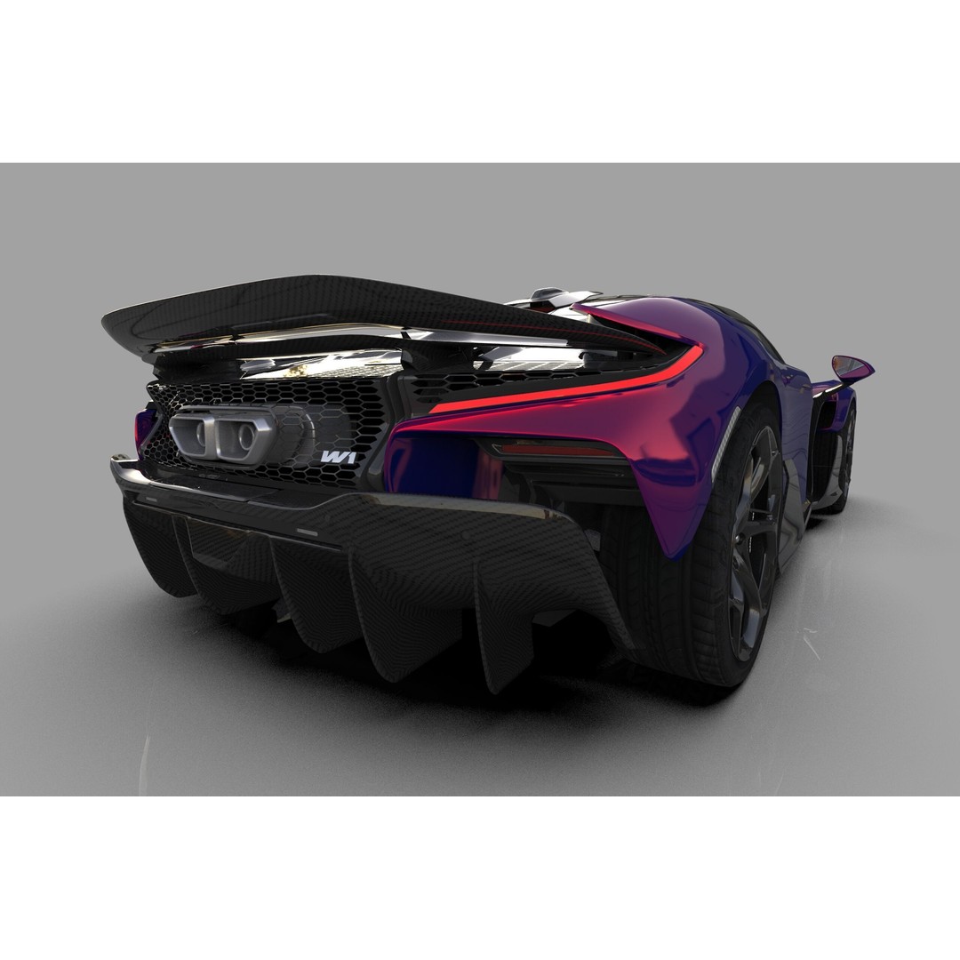 McLaren W1 2025 3D Model – High-Poly Interior, FBX, OBJ, Blender - View 21