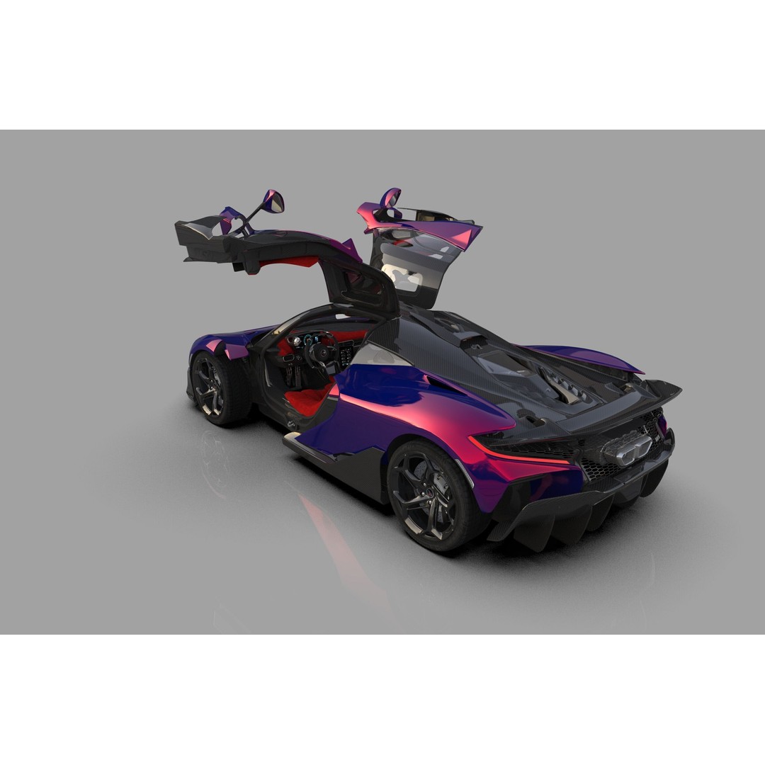 McLaren W1 2025 3D Model – High-Poly Interior, FBX, OBJ, Blender - View 24