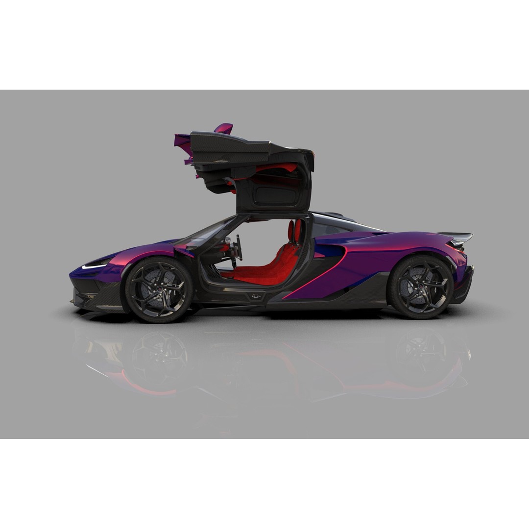 McLaren W1 2025 3D Model – High-Poly Interior, FBX, OBJ, Blender - View 25