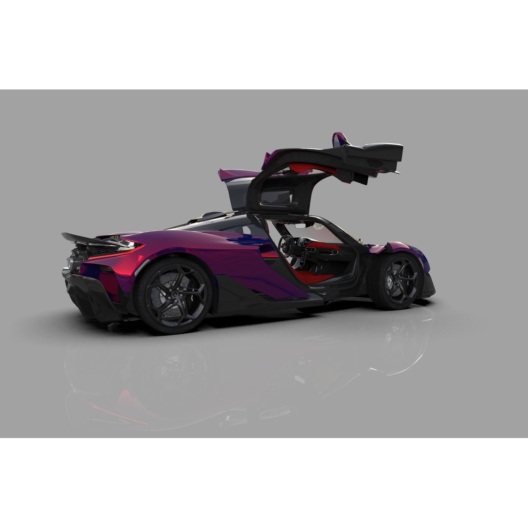 McLaren W1 2025 3D Model – High-Poly Interior, FBX, OBJ, Blender - View 28