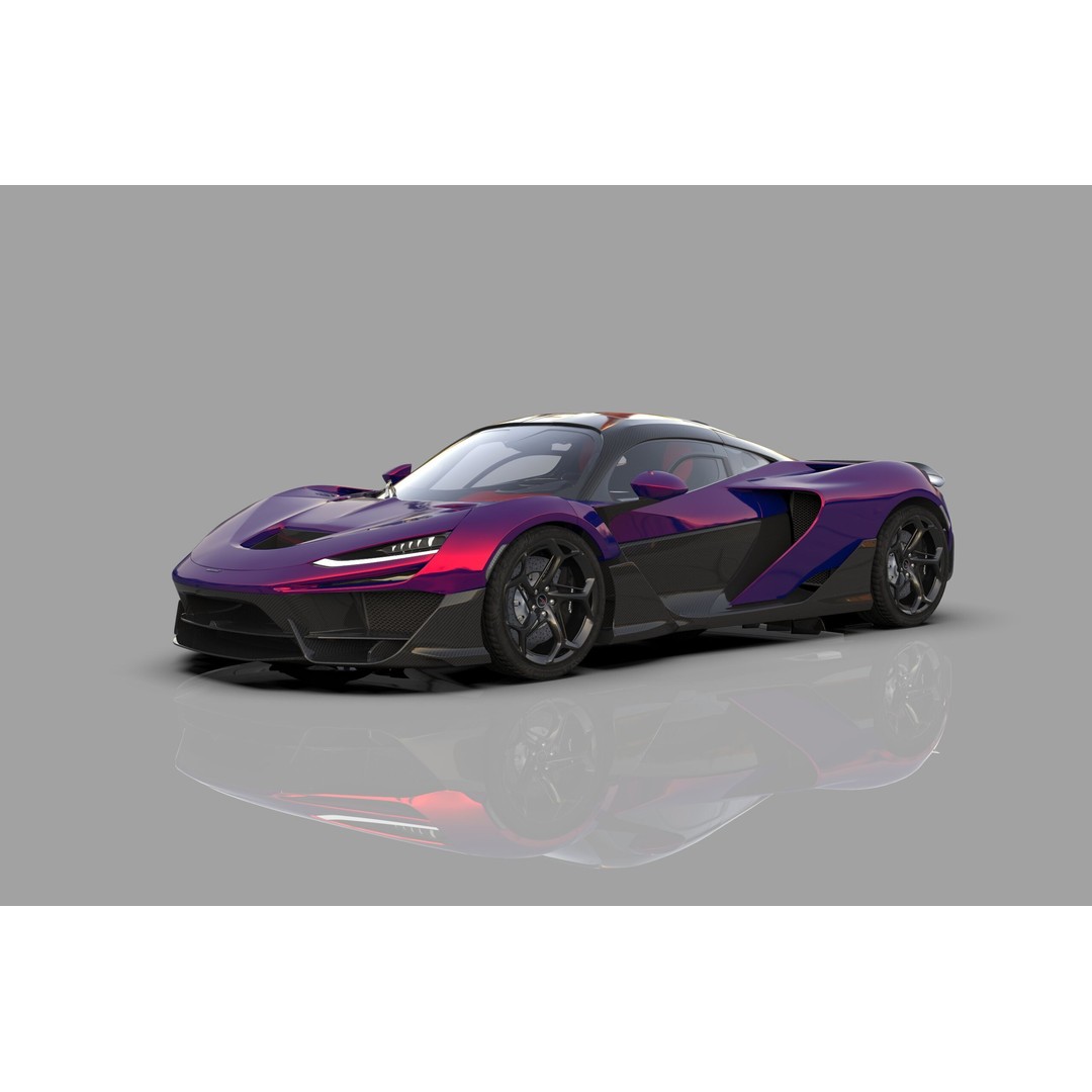 McLaren W1 2025 3D Model – High-Poly Interior, FBX, OBJ, Blender - View 3