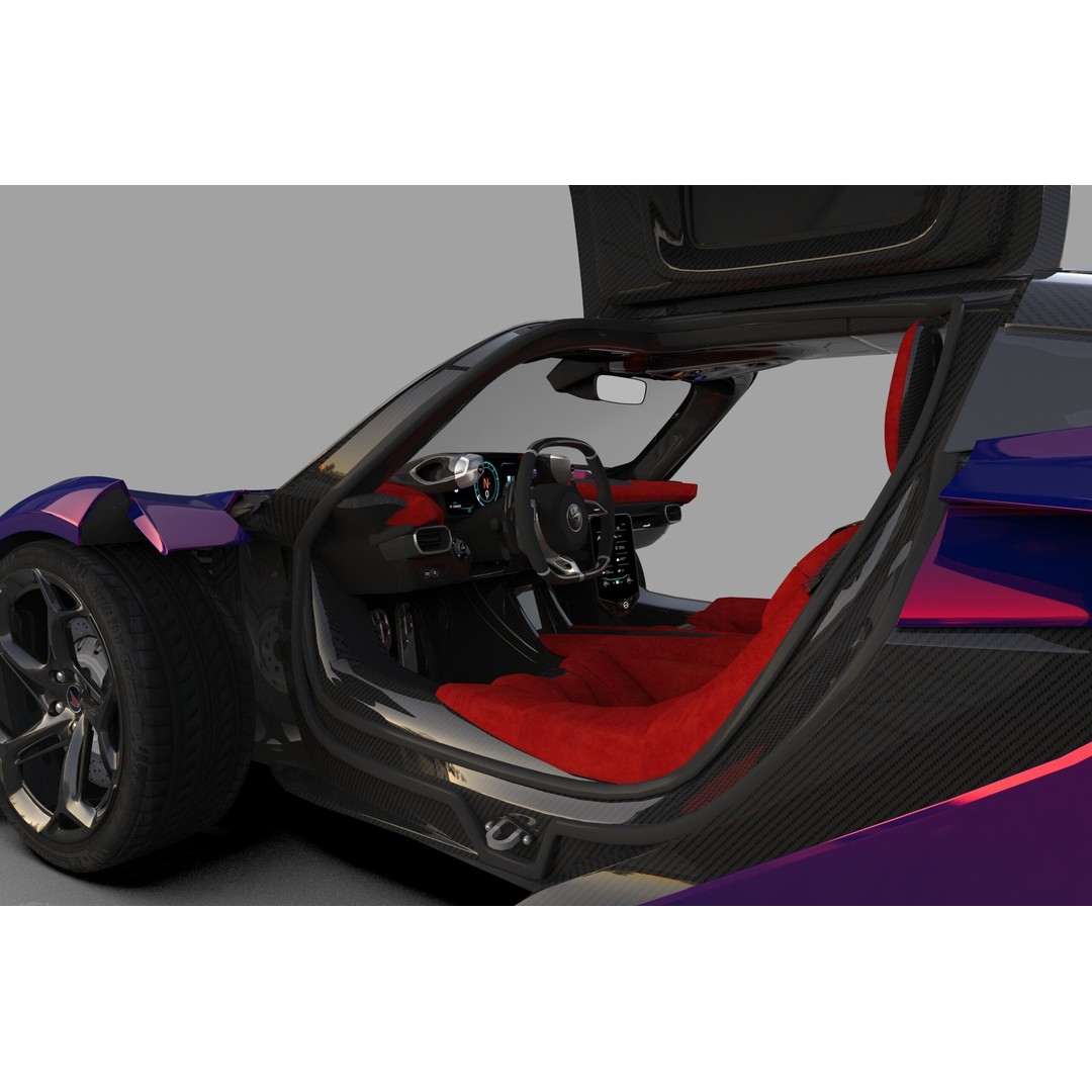 McLaren W1 2025 3D Model – High-Poly Interior, FBX, OBJ, Blender - View 30