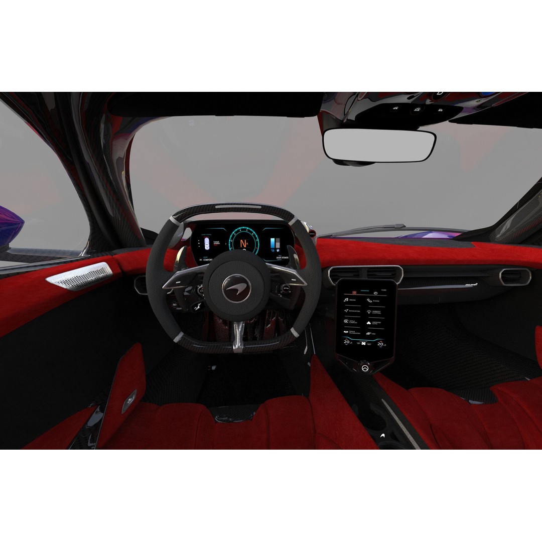 McLaren W1 2025 3D Model – High-Poly Interior, FBX, OBJ, Blender - View 34