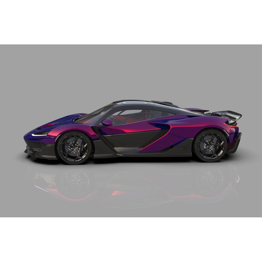 McLaren W1 2025 3D Model – High-Poly Interior, FBX, OBJ, Blender - View 4