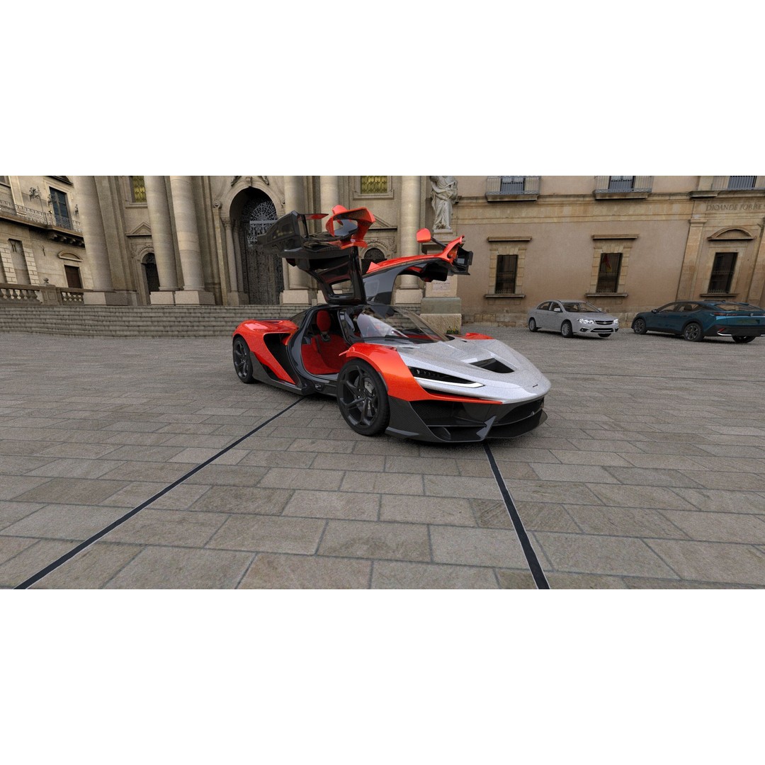 McLaren W1 2025 3D Model – High-Poly Interior, FBX, OBJ, Blender - View 40