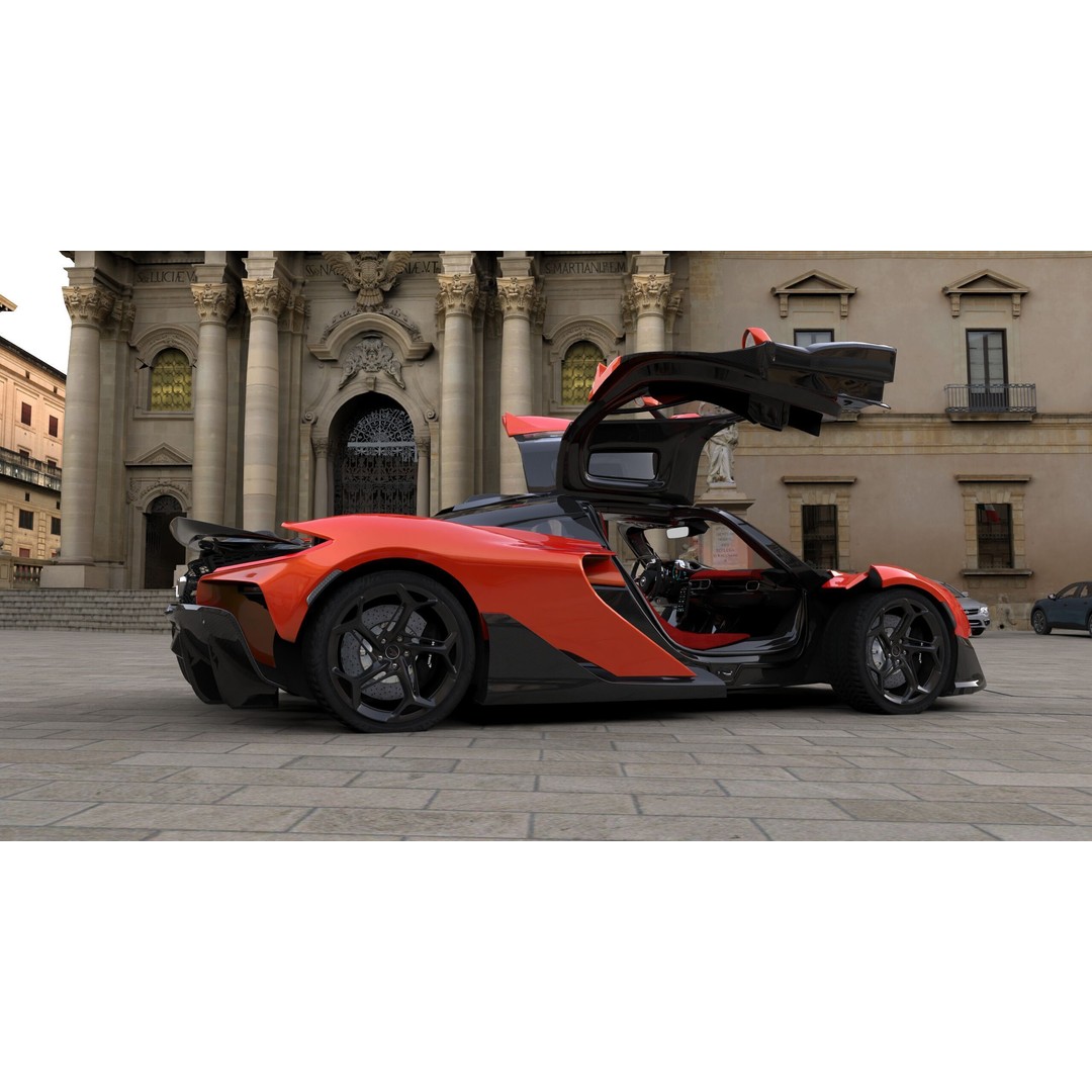 McLaren W1 2025 3D Model – High-Poly Interior, FBX, OBJ, Blender - View 41
