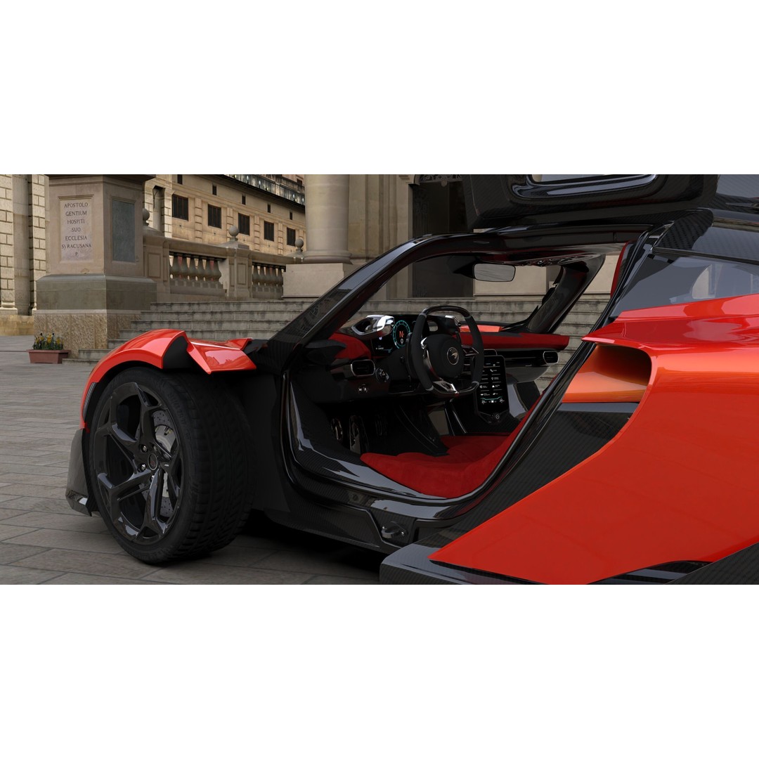 McLaren W1 2025 3D Model – High-Poly Interior, FBX, OBJ, Blender - View 42