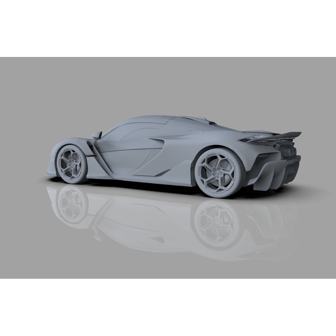 McLaren W1 2025 3D Model – High-Poly Interior, FBX, OBJ, Blender - View 47