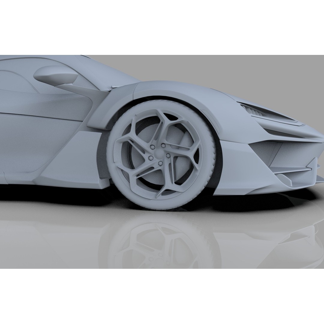 McLaren W1 2025 3D Model – High-Poly Interior, FBX, OBJ, Blender - View 51