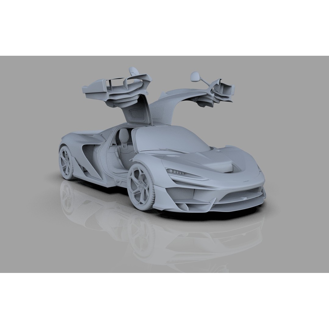McLaren W1 2025 3D Model – High-Poly Interior, FBX, OBJ, Blender - View 52